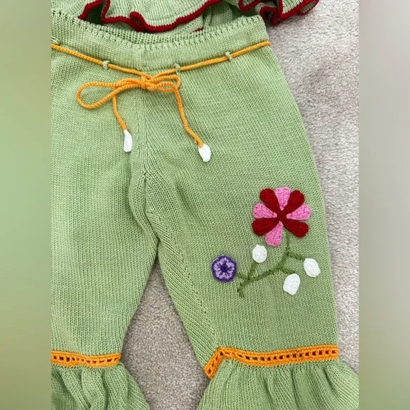 Zackali 4 Kids Green Knit girls knit set, size 2 - Picture 8 of 8